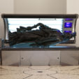 Armed Freedom Lying in a Sunbed, 2011<br>tanning bed, bronze<br>92x65x110in<br>Photo courtesy of the 54th Venice Biennale<br><br>Allora & Calzadilla