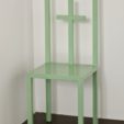 Green Chair, 2011<br>wood, paint<br>34.5"x13"x13"<br><br>Elad Lassry